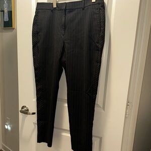 White House Black Market Black Pinstripe Cropped Pants